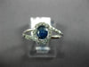 ESTATE .64CT DIAMOND & AAA SAPPHIRE 14K WHITE GOLD 3D CLASSIC LOVE KNOT FUN RING
