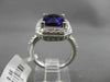 ESTATE LARGE 4.82CTW DIAMOND & AAA AMETHYST 14KT WHITE GOLD FILIGREE HALO RING