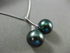 ESTATE 18KT WHITE GOLD AAA TAHITIAN PEARL 3D LOVE KNOT CHERRY FLOATING PENDANT