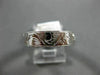 ANTIQUE 14KT WHITE GOLD 3D FLORAL CLASSIC FILIGREE MILGRAIN WEDDING RING #1056