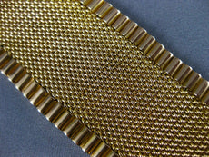 ANTIQUE WIDE & LONG 18KT ROSE GOLD CLASSIC WOVEN MESH HANDCRAFTED BRACELET #1556