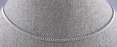 ANTIQUE LONG 14KT WHITE GOLD CLASSIC 2MM LINK CHAIN #27340