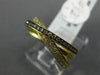 WIDE .45CT WHITE & CHOCOLATE FANCY DIAMOND 14K YELLOW GOLD CRISS CROSS LOVE RING