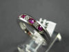 ESTATE .35CT DIAMOND & AAA RUBY 14KT WHITE GOLD WEDDING ANNIVERSARY RING #18896