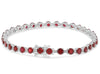 6.40CT DIAMOND & AAA RUBY 14KT WHITE GOLD ROUND CLASSIC ETERNITY TENNIS BRACELET