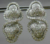 ESTATE LARGE 2.50CT DIAMOND 14K WHITE GOLD DOUBLE HEARTED INFINITY HALO EARRINGS