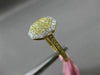 ESTATE WIDE .61CT DIAMOND 18KT WHITE & YELLOW GOLD HEXAGON CLUSTER CLASSIC RING