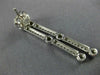 ESTATE 1.27CT DIAMOND 14KT WHITE GOLD BEZEL DOUBLE ROW HANGING EARRINGS #16917