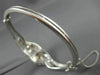 ANTIQUE WIDE .22CT OLD MINE DIAMOND 14KT WHITE GOLD SWIRL BANGLE BRACELET #22146