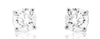 ESTATE .95CT DIAMOND 14KT WHITE GOLD 3D CLASSSIC 4 PRONG SOLITAIRE STUD EARRINGS
