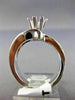 ESTATE .50CT DIAMOND 18K WHITE GOLD 2 ROW WAVE SEMI MOUNT ENGAGEMENT RING #23371