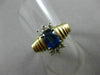 ESTATE 1.44CT DIAMOND & AAA OVAL SAPPHIRE 14KT 2TONE GOLD ENGAGEMENT RING #22056