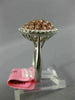 ESTATE WIDE .99CT WHITE & PINK DIAMOND 18KT WHITE & ROSE GOLD CIRCULAR FUN RING