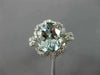 LARGE 4.05CT DIAMOND & AAA OVAL AQUAMARINE 14K WHITE GOLD FLOWER ENGAGEMENT RING