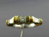 ESTATE .70CT PRINCESS DIAMOND  14K & 18K TWO TONE GOLD 3D WEDDING RING #7064