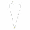 ESTATE .75CT WHITE & FANCY YELLOW DIAMOND 18KT 2 TONE GOLD DOUBLE HALO NECKLACE