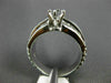 ANTIQUE .90CT DIAMOND 14KT WHITE GOLD FILIGREE SEMI MOUNT ENGAGEMENT RING #9872