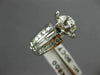 ANTIQUE .90CT DIAMOND 14KT WHITE GOLD FILIGREE SEMI MOUNT ENGAGEMENT RING #9872