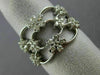 ESTATE WIDE .46CT DIAMOND 14K WHITE GOLD MULTI FLOWER BUTTERFLY ANNIVERSARY RING