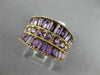 ESTATE LARGE 2.85CT AAA AMETHYST 14KT YELLOW GOLD 3D FILIGREE ANNIVERSARY RING
