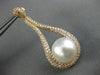 EXTRA LARGE 3.45CT DIAMOND & AAA SOUTH SEA PEARL 18KT ROSE GOLD HANGING EARRINGS