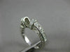 WIDE .75CT DIAMOND 14K WHITE GOLD TRIANGULAR FILIGREE SEMI MOUNT ENGAGEMENT RING