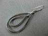 ESTATE LARGE 1.60CT DIAMOND 14KT WHITE GOLD 3D DOUBLE TEAR DROP HANGING EARRINGS