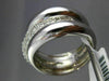 ESTATE .57CT ROUND DIAMOND 14KT WHITE GOLD 3D MULTI ROW SEMI ETERNITY FUN RING
