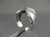 ESTATE WIDE .18CT ROUND DIAMOND 14KT WHITE GOLD 3D CRISS CROSS LOVE KNOT RING