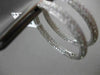 ESTATE LARGE & WIDE 4.20CT DIAMOND 18KT WHITE GOLD 3D DOUBLE SIDED HOOP EARRINGS