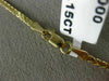 ANTIQUE 1.15CT ROUND & BAGUETTE DIAMOND 14KT YELLOW GOLD TWIST NECKLACE #21580