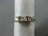 ESTATE .75CT DIAMOND 18KT WHITE GOLD FILIGREE THREE STONE ENGAGEMENT RING #6176