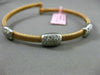 ESTATE 1.05CT DIAMOND 14KT WHITE & ROSE GOLD PAST PRESENT FUTURE BANGLE BRACELET