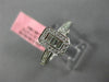 ESTATE .71CT ROUND & BAGUETTE DIAMOND 18K WHITE GOLD 3D OCTAGON PROMISE RING