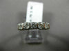 ESTATE .75CT DIAMOND 14K WHITE GOLD 3D FIVE STONE LOVE WEDDING ANNIVERSARY RING