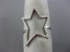 ESTATE LARGE .23CT DIAMOND 14KT WHITE GOLD 3D OPEN SHOOTING STARBURST LOVE RING