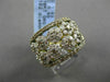ESTATE LARGE 2.12CTW FANCY YELLOW & WHITE DIAMOND 18KT YELLOW GOLD FLOWER RING