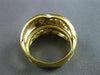 ESTATE WIDE 1.40CT DIAMOND 18KT YELLOW GOLD 2 ROW INSERT RING E/F VVS #10033