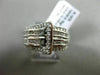 ESTATE WIDE 1.60CT ROUND & PRINCESS CUT DIAMOND 14KT WHITE GOLD 3D BELT FUN RING