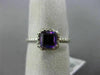 ESTATE .87CT DIAMOND & AAA AMETHYST 14KT WHITE GOLD SQUARE HALO ENGAGEMENT RING