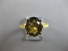 4.62CT DIAMOND & AAA SMOKY TOPAZ 18KT 2 TONE GOLD OVAL & ROUND LOVE RING #28200