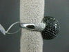 ESTATE LARGE 5.78CTW WHITE & BLACK DIAMOND 18KT WHITE GOLD CIRCULAR SHAPE RING