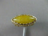 ANTIQUE 14KT YELLOW GOLD MARQUISE SHAPE YELLOW CARNELIAN FILIGREE RING #22335