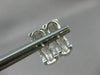 ESTATE .10CT DIAMOND 14KT WHITE GOLD BAMBOO DESIGN CLIP ON EARRINGS #21694