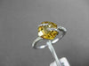 ESTATE 2.64CT DIAMOND & YELLOW TOPAZ 14KT WHITE GOLD 3D FLOATING ENGAGEMENT RING