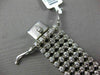 ESTATE WIDE & LONG 9.80CT ROUND DIAMOND 14K WHITE GOLD MULTI ROW TENNIS BRACELET