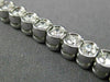 ESTATE 6.50CT ROUND DIAMOND 14K WHITE GOLD 3D SEMI BEZEL TENNIS BRACELET#20807