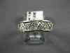 ESTATE .15CT DIAMOND 14KT WHITE GOLD CLASSIC TRIANGULAR ZIG ZAG BAND RING #18766