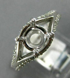 ESTATE .45CT DIAMOND 14KT WHITE GOLD V SHAPE CLASSIC SEMI MOUNT ENGAGEMENT RING