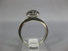 ESTATE .77CT WHITE & BLACK DIAMOND 14KT WHITE GOLD 3D CLUSTER SQUARE FUN RING
